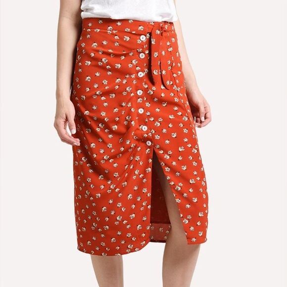 Heartloom Malia skirt - red midi skirt - Picture 1 of 8